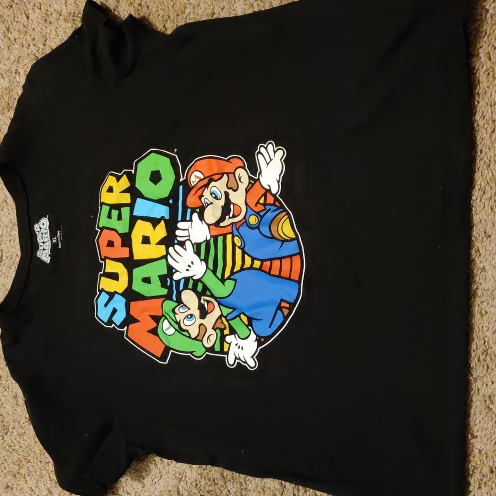 Kids super Mario brothers t shirt